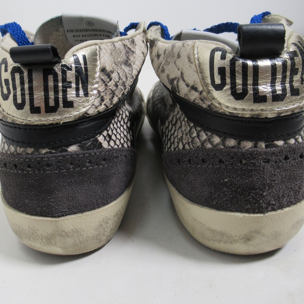 Golden Goose Women's Mid Star Python Print Wingtip Sneakers 9 US / 6 UK / 39 EU - Picture 5 of 12